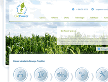 Tablet Screenshot of biopower.com.pl